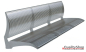 Preview: SITZBANK THETIS 180 Wandmontage aus Edelstahl Zeitlos / Bequem